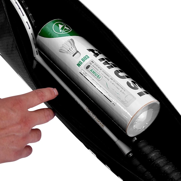 Bärbar badmintonracketväska vattentät dammsäker badmintonväska lätt tennisracketväska sport utomhus badminton Black
