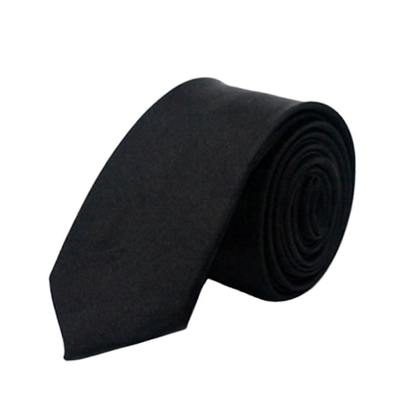 Herrar Slips Siden Halsdukar Skoluniform Formell Fest Kostym Slips för Födelsedag Bröllop Black
