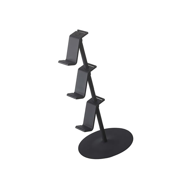 3-lags spilcontroller opbevaringsstativ hul hovedtelefon spil konsol controller holder stand arrangør til XBOX sort