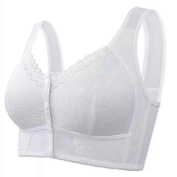 Evybliss BH, Moona BH - Åndbar BH med frontlukning til seniorer White 36/80