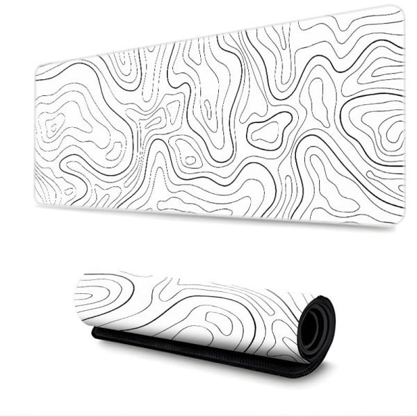 INF Stor Mussematte Skrivebordsbaggrund Hvid S Hvid M White M