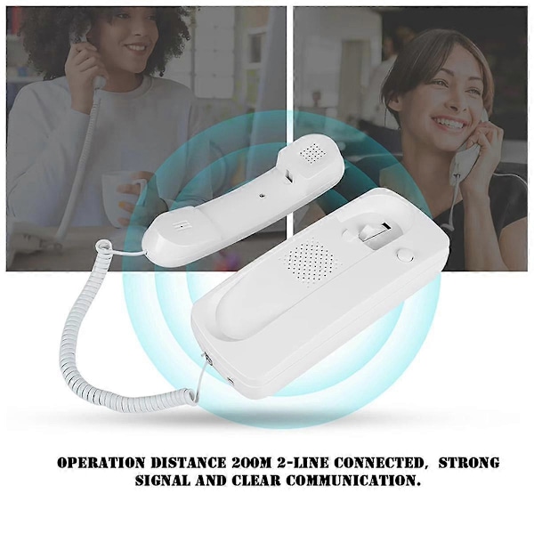 Ny Audio Walkie Talkie Ikke-Visuel Walkie Talkie Kablet Tovejs Intercom Dørtelefon Audio Villa Hjemmekontor Ikke-visuel
