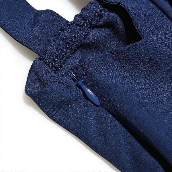 Slip nederdel Dame Sommerkjole Casual Bohos Ærmeløs Spaghetti Strop Lang Strand Solkjole Navy blue M
