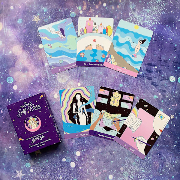 55-dels Tarotkortssats, Fint Tryckt, Spådom, Lättviktspsykiska Tarot Oracle-kort för Fest
