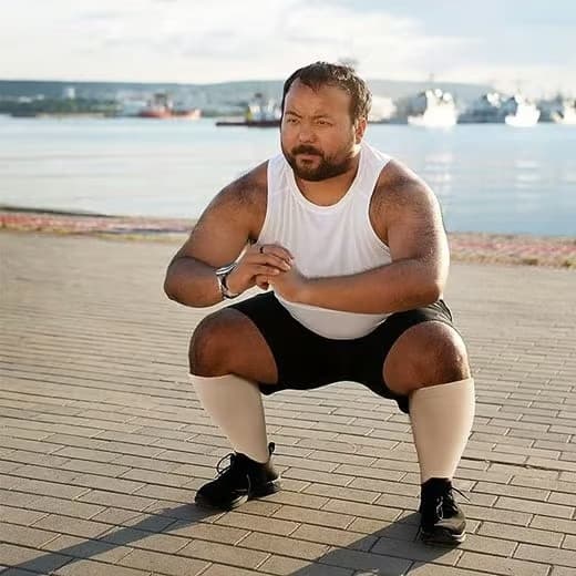 Kompressionsstrumpor Stöd Knästrumpor beige XXL