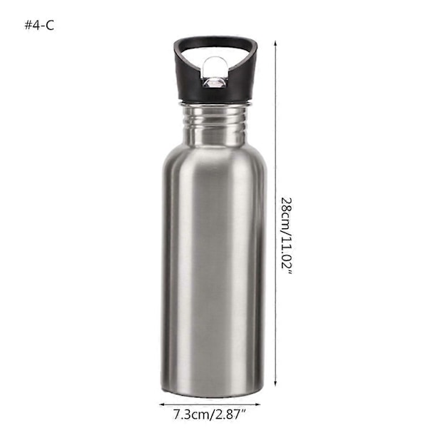 Uudelleenkäytettävät Vedenpullot Laajalla Suulla Ruostumattomasta Teräksestä Valmistettu Urheilupullo Aikuisten Käyttöön 750ml Plastic cap