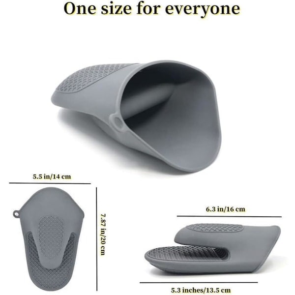 Tykke silikon gryteunderlag - Varmebestandige klypebeskyttere for baking, matlaging, grilling