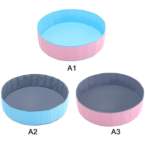 Børne Ocean Bolde Oppustelig Foldbar Pool Spædbarn Legetøjs Hus Indendørs Legetøj Foldbar Pool Børnetelt, 50% Tilbud PinkBlue Pool 80*80*26cm