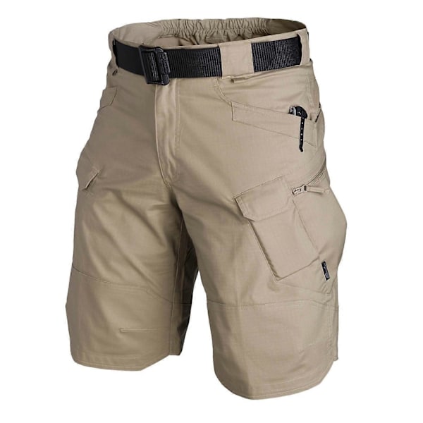 Taktiska shorts för män, vattentäta utomhusshorts, vandringsshorts med flera fickor, militära cargoshorts khaki 4XL