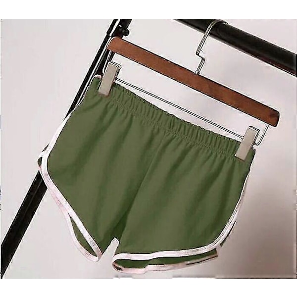 Sportshorts Dam Hemmakläder Casual Enfärgad Mode Yoga Strandbyxor Godisfärg Hotpants A ArmyGreen XL