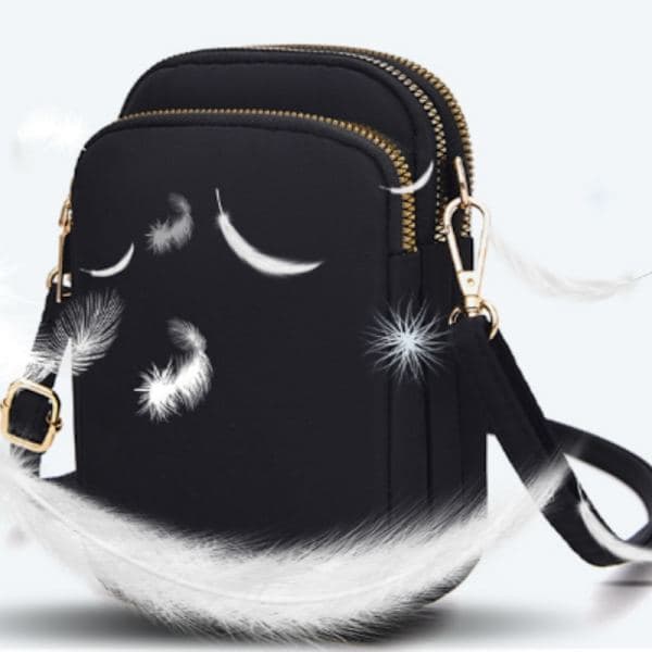 Crossbody mobiltelefon taske Sort Sort