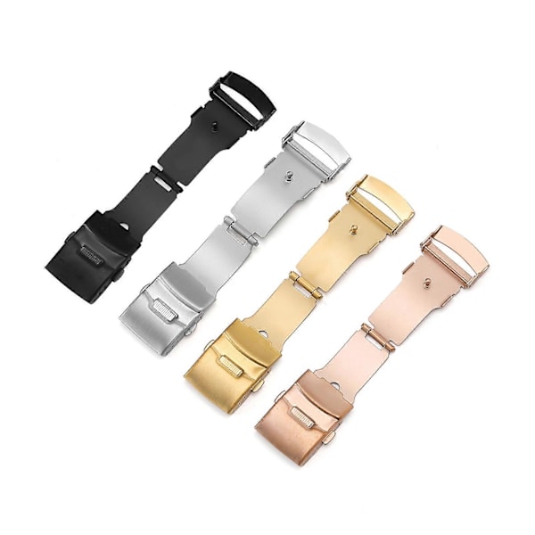 Kellon Solki Universaali Tuplalukko Ruostumattomasta Teräksestä Valmistettu Kellon Turvalukko Kellosepälle Golden 20mm
