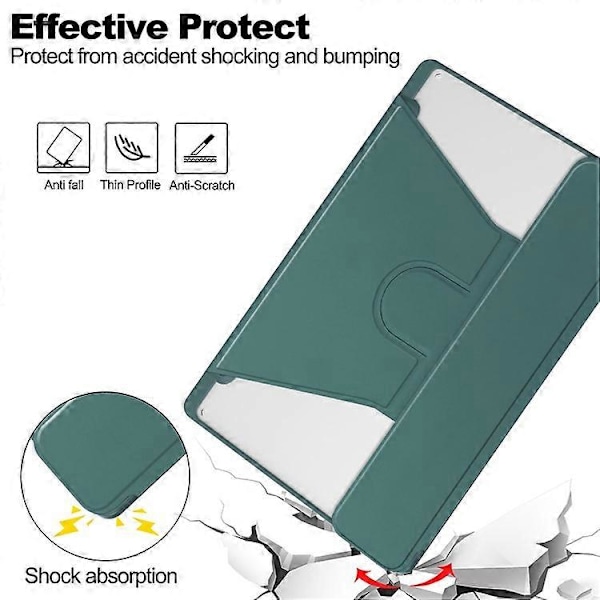 Kompatibel for Samsung Galaxy Tab A8 10.5 (2021) / (2022) Deksel Roterende Stativ Tablet Cover med Bluetooth-tastatur DarkGreen