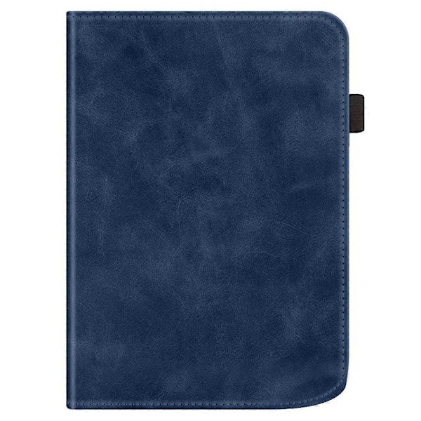 Skyddsfodral med stativ i PU-läder för PocketBook Verse PB629 E-läsare, automatisk väckning/sömn Blue