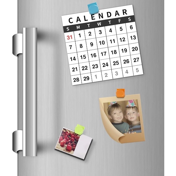 12 kpl musta magneettilukko metallimagneetti koukut pidike jääkaappimagneetti jääkaapille, seinälevylle, toimistolle, keittiölle 6 väriä