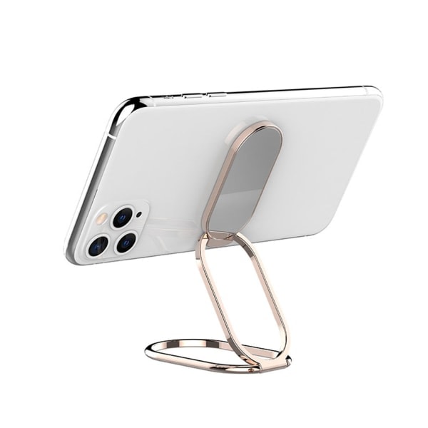 Finger Ringhållare Tripod Grepp 360° Rotationsbar för Mobiltelefon Bil Magnetisk Fäste Telefon Bak Svart