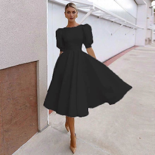 Dam Mode Sommar Halv Ärm Casual Sexig Klänning Plus Size Lös Elegant Fest Kväll Klubb Klänningar för Damer pink S