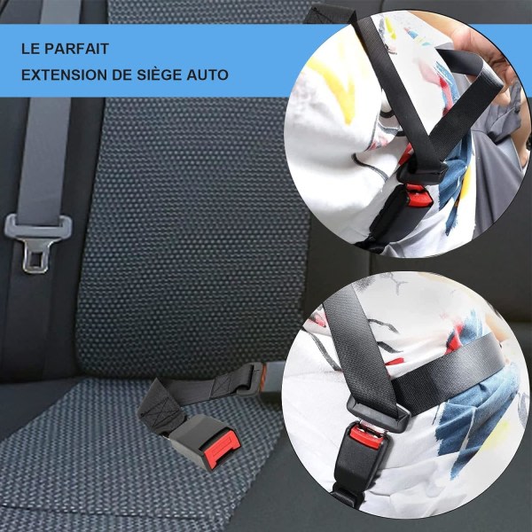 2 pcs belt extender/belt extender/seat belt clip - adjustable 26-80cm (36cm)