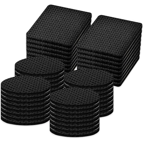 Antislip möbeldynor - 60 st självhäftande gummifötter dynor möbelgrepp stolsbensdynor - Anti-scratch möbelfotskydd för