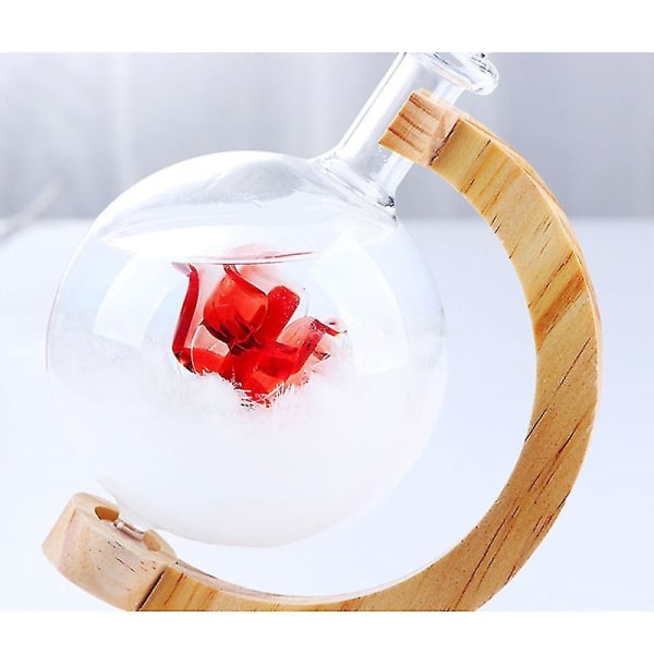 Sch Han Globeformet Storm Glasflaske Vejrstation Desktop Vejrudsigt Transparent Glas Storm Ball Home Decoration D
