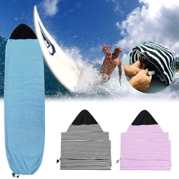 Surfboard Sock Cover, 8ft Quick Dry Stretch Surfboard Bag med snøringlukking og polstret nesebeskytter Surfing Tilbehør