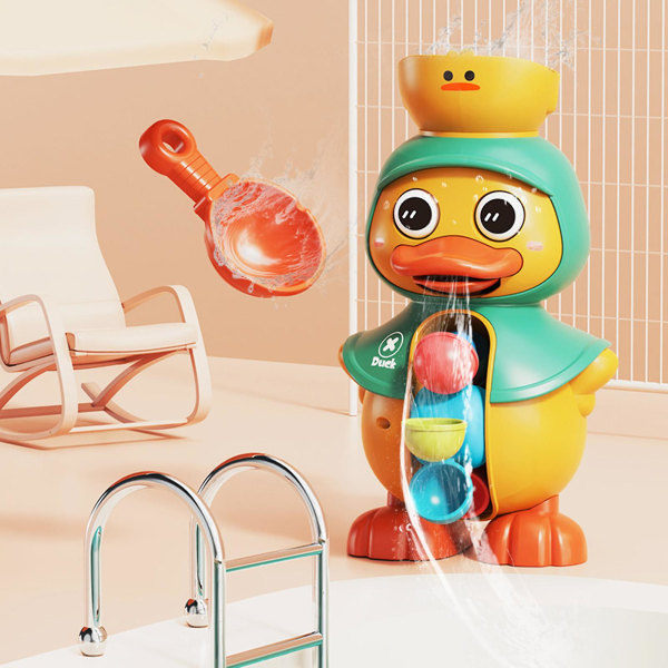 Baby Duck Vattenhjul Badleksak Anka Badkar Leksaker Red