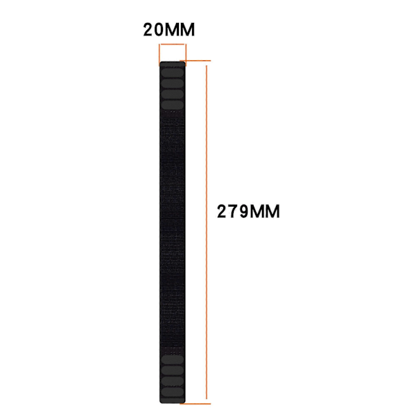 Armband i Nylon för Garmin Fenix 8 43mm/ Garmin Fenix 7S/ 6S - Justerbar Grey