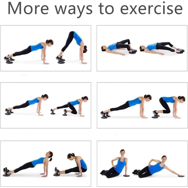 Dobbeltsidede Glidende Diske Core Sliders Ultimate Core Trainer Gym, Tæppe og Hårdt Gulv Øvelses Glidende Diske Dobbelt Hjem Blue