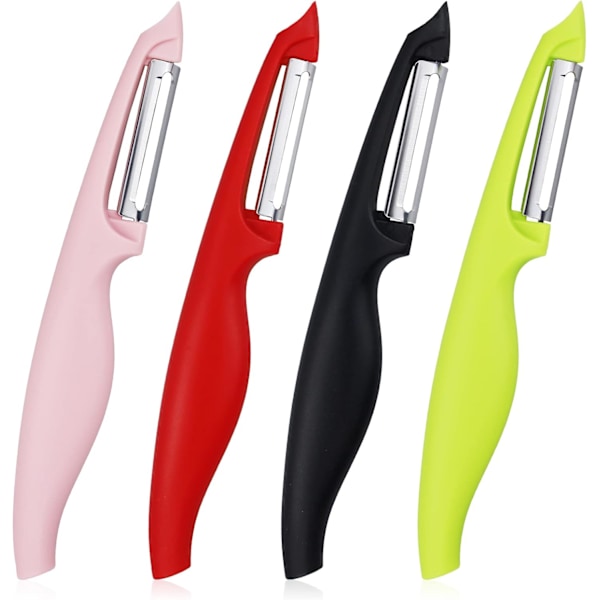 4Pcs Peeler Potato Peelers Swivel Fruit Vegetable Peeler for Kitchen Good Grip Stainless Steel Apple Peeler with Non-Slip Handle