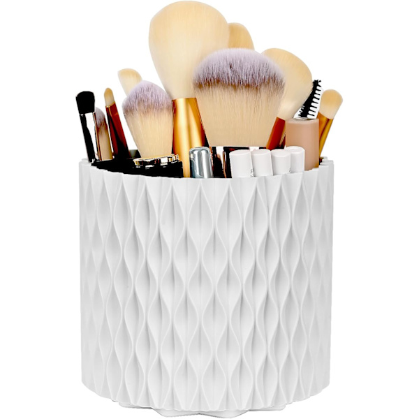 Makeup Organizer Penselholder 360 Roterende Kosmetik Organizer Stor Kapacitet Opbevaringsboks til Forfængelighedsbord Badeværelsesbordplade