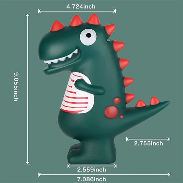 Sparegris for barn, original dinosaursparegris for jenter og