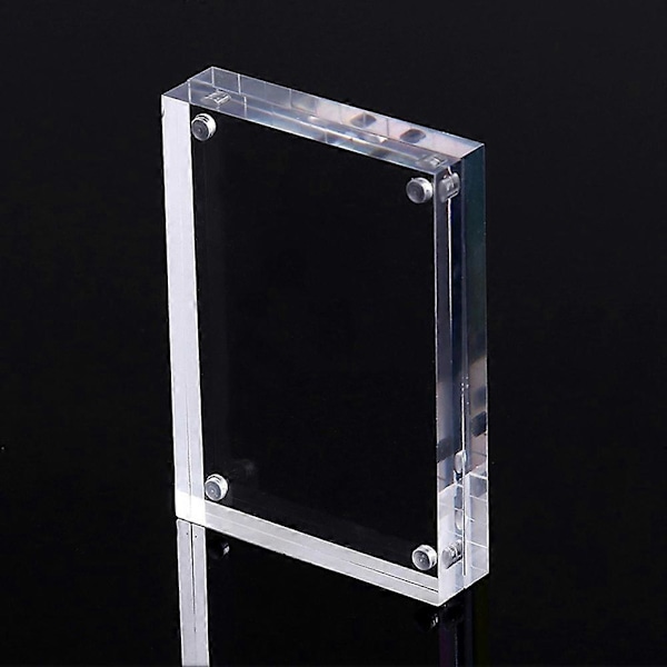 1 st Transparent Fotoram Akryl Magnetisk Displayram Affisch Display Ställ 3/5mm För Rum Skrivbord Heminredning 3mm 7x10.5cm
