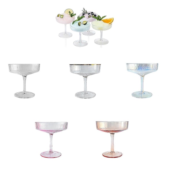 Glasbägare Party Drycker Kopp Återanvändbara Cocktailbägare Bar Vin Dryck 1/4 ST Multicolor