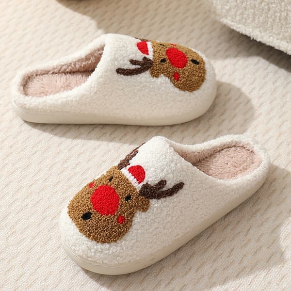 Lollanda Unisex Julehjemmesko - Bløde og varme forede indendørs og udendørs hjemmesko 38 Gingerbread Man Style