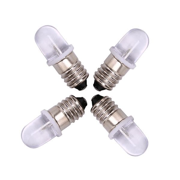 5 stk. E10 LED-pære DC 3V 4.5V Instrumentpære Indikatorlampe Hvid DC4.5V white DC4.5V