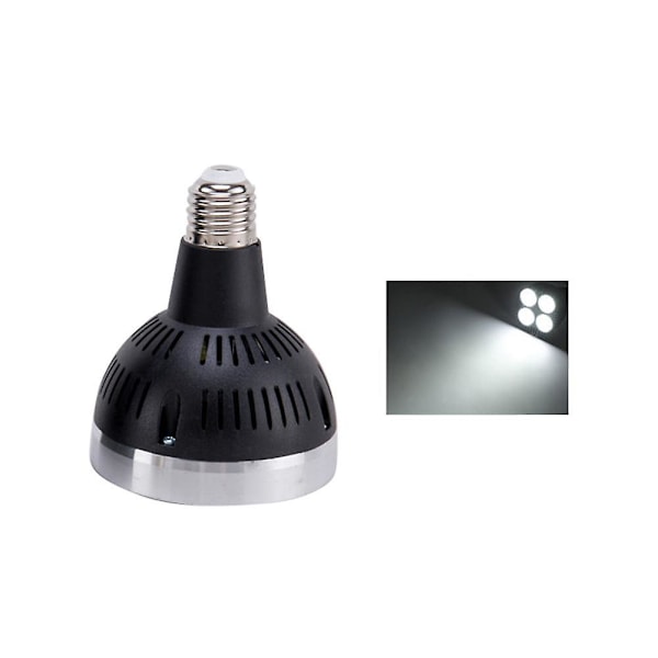 ZHOUBA E27 35W P30 PAR30 LED Pære Super Lys Spotlight Lampe til Hjemmestudio Black Case White Light.