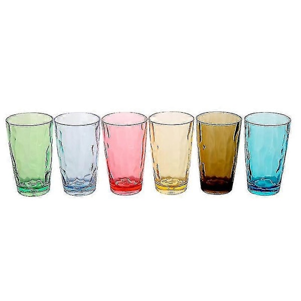 330/420/470 Ml Färgade Plastkoppar Återanvändbara Dricksglas För Picknickfest 6-pack 420ml