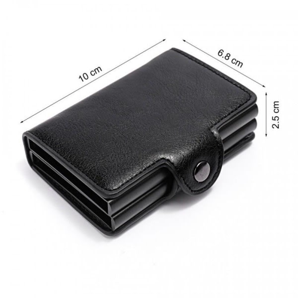POP UP-lommebok med RFID-NFC-blokkkortholder - 12 kort svart