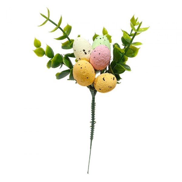 Påskedekorasjon Egg Tregren Kunstig påskeegg plukker kunstig påske til hjemmet Vase Påskefeiring Vår