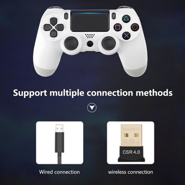 Dualshock 4 trådløs kontroller for Playstation 4 - Hvit