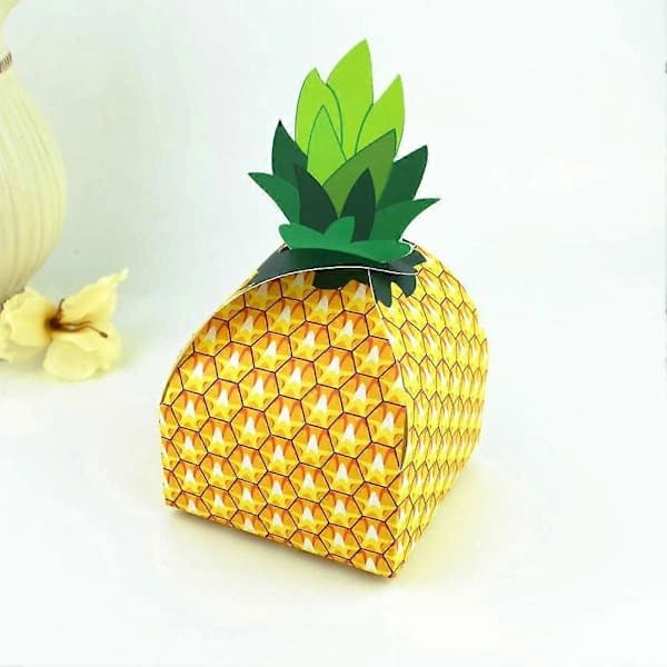 10 st Godis Ananas Papperslåda Presentpåse Högtid Bröllopsfest Strand Bordsdekoration