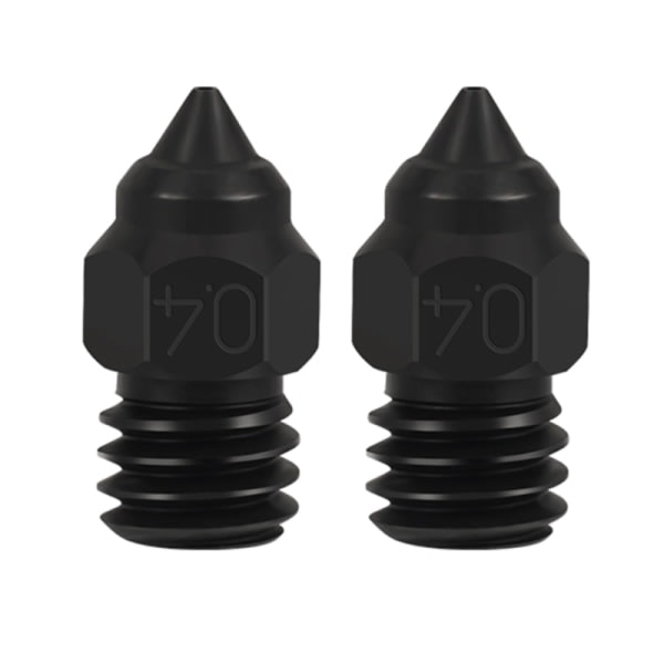 Herdet stål 0,2 0,4 0,6 0,8 3D-printerdyse for Ender3 5Pro/ Ender3V2/CR6SE/CR10 Printdyse 2 stk 0.4mm