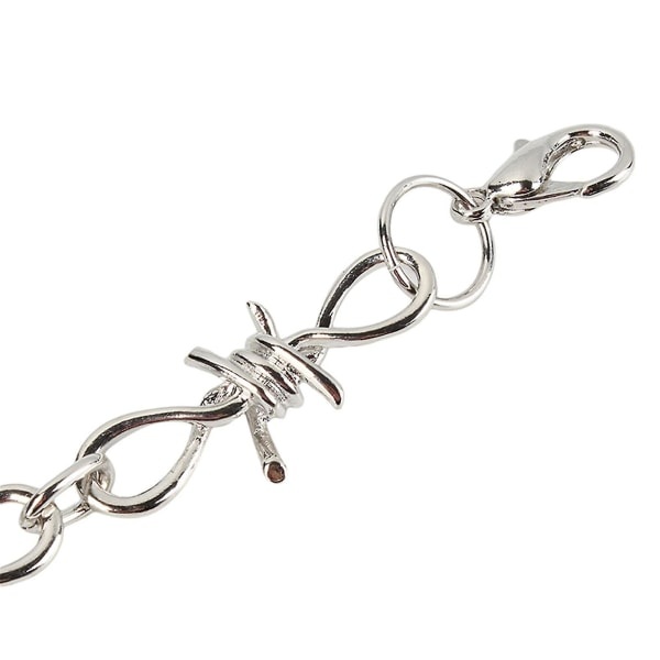 Gotisk Punk Pigtråd Torne Brombær Lænkekæde Armbånd