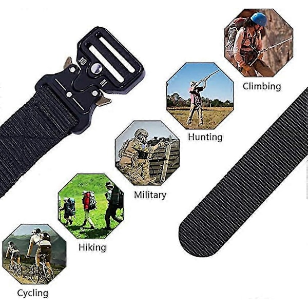 Taktiska Bälten för Män, 2 st 3,8 cm Militär Stil Nylon Arbetsbälte (d-4) green