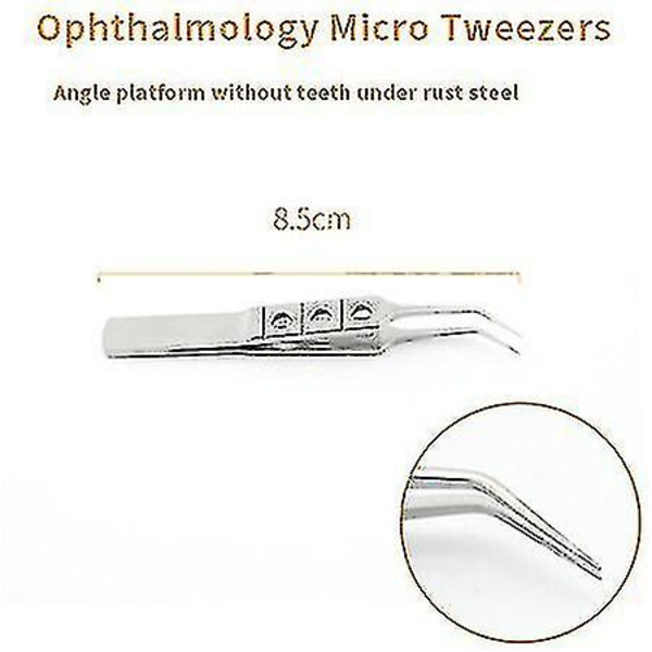 Ophthalmologiske Mikrokirurgiske Pincet Fedtpincet Rustfrit Stål Dobbelt Øjenlåg Plastikkirurgiske Instrumenter Pincet Platform Grey