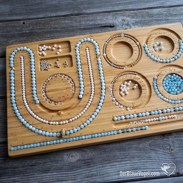 Trästall Pärlbrädor Smyckesnöre Pärlor Organizer Bricka För DIY Tillverkning Armband Halsband Hantverksmaterial Verktyg A