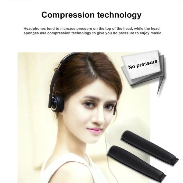 1 par utbyteshörlurar/pannband för Sennheiser PX100 PX200 Gamercove black set