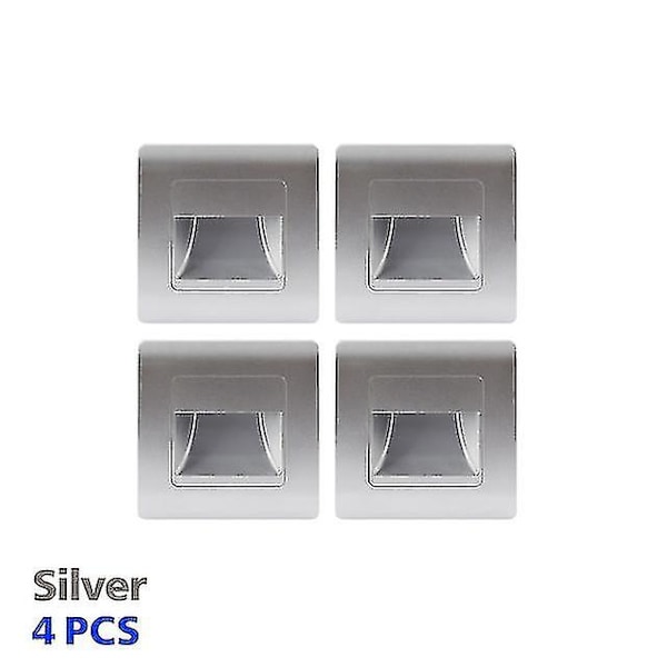 Indbygget LED Vægskinne PIR Bevægelsessensor Trappe Lys AC85-265V Trinlys Gangbelysning Indendørs Vægskinne 4pcs Silver Sensor