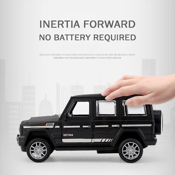 Terrängmodell Jeep Modellleksak Tröghet Offroad Suv Abs Billeksak Batteri Gratis Bilmodell Pojkleksak black 2
