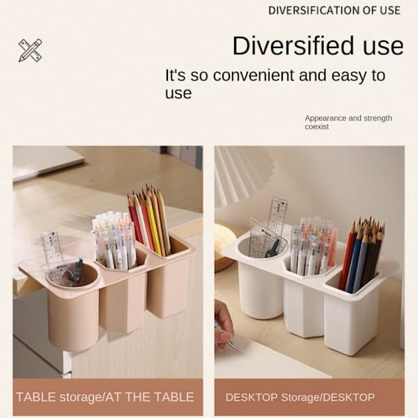 2 stk. makeupbørste-organizer skrivebordshylde opbevaringsstativ 2 stk.